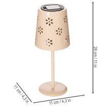 položky Stolová lampa s kvetinovým vzorom, solárna, pre romantické záhradné osvetlenie, 28 cm