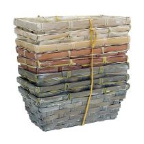 položky Súprava drevotrieskových dosiek biela, šedá, hnedá 8 kusov 20cm x 11cm