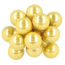 Článok Mini vianočné gule na drôte, zrkadlové bobule, lesklé, 20 mm, 140 kusov