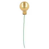 Článok Mini vianočné gule na drôte, zrkadlové bobule, lesklé, 20 mm, 140 kusov