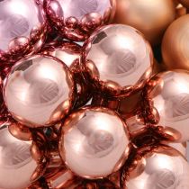 položky Mirror Bobule Marhuľa Ružové Sklenené gule Drôt Ø20mm 140 ks