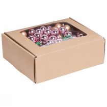 položky Mirror Bobule Marhuľa Ružové Sklenené gule Drôt Ø20mm 140 ks