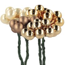 položky Zrkadlové bobule Ø1,5cm hnedo-zlaté 140 ks