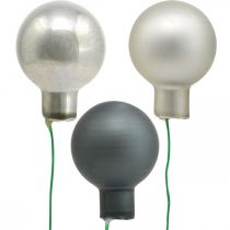 položky Mini vianočné gule antracit, strieborné zrkadlové bobule Ø20mm 140 kusov