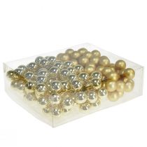 položky Mini gule na vianočný stromček sklenené zrkadlové bobule Ø20mm 140 ks