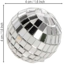 Článok Dekoratívne zrkadlové gule, prvok na párty dekoráciu, strieborné, 2-4 cm, 50 kusov