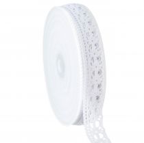 položky Ozdobná stuha biela čipková stuha ozdobná stuha čipka Š25mm D20m