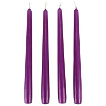 položky Sviečky zúžené Sviečky Wenzel fialové 250/23mm 12 ks