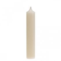 položky Tyčová sviečka biela krémová dekorácia na sviečku 120mm/Ø21mm 6ks