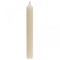 položky Tyčová sviečka biele krémové voskové sviečky 180mm/Ø21mm 6ks