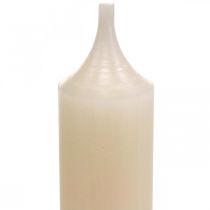 položky Biela krémová sviečka Taper, voskové sviečky, 180 mm/Ø21 mm, 6 kusov
