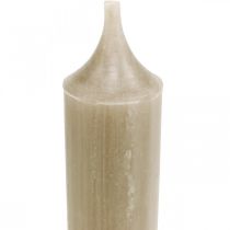 položky Kužeľové sviečky krátke sviečky hnedá jesenná dekorácia Ø21/110mm 6 ks