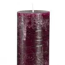 položky Kužeľové sviečky jednofarebné sviečky bordové 50x300mm 4 ks