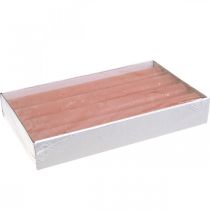 položky Kužeľové sviečky farbené oranžovo broskyňová 34×240mm 4ks