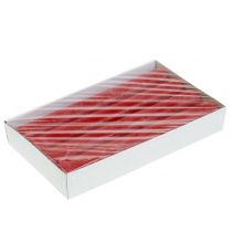 Článok Jednofarebné červené sviečky v tvare kužeľa, 34 mm x 240 mm, 4 kusy