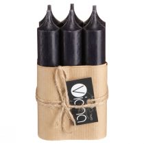 položky Kužeľové sviečky krátke malé sviečky čierne 110mm Ø21mm 6 ks zväzok