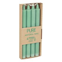 položky PURE Taper Candles Green Emerald Wenzel Candles 250/23mm 4ks