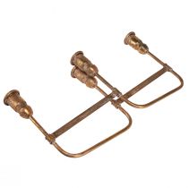 položky Starožitný tyčový svietnik na 4 sviečky zlatý 18×18cm V16,5cm