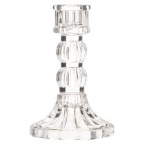 položky Priehľadný svietnik, klasický dizajn, dekorácia na stôl, 12 cm, 2 kusy