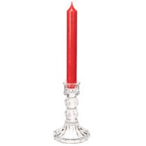 položky Priehľadný svietnik, klasický dizajn, dekorácia na stôl, 12 cm, 2 kusy