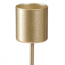 Článok Svietniky na sviečky, matné zlaté, na vkladanie, Ø24mm, 11cm, 16 kusov