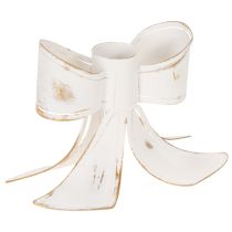 Článok Vintage svietnik s mašľou, 12 cm