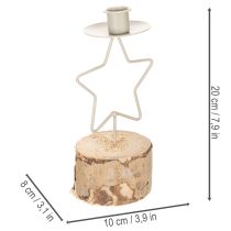 položky Svietnik v tvare hviezdy s dreveným podstavcom pre sviečku s priemerom 20 cm