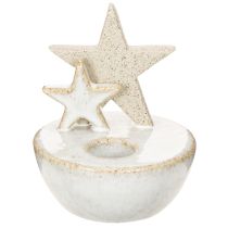 položky Keramické svietniky v tvare hviezdy, vianočná dekorácia, 11 cm, 2 kusy