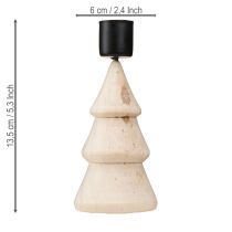 položky Svietnik na vianočný stromček drevený prírodný V13cm 4 ks