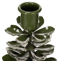 Článok Svietnik vianočný stromček zelená kovová dekorácia 28cm