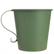 položky Kužeľový svietnik vintage pohár ozdobný kovový zelený Ø11cm V11cm