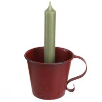 položky Kužeľový svietnik vintage pohár ozdobný vínová červená Ø9,5cm V8cm 3ks