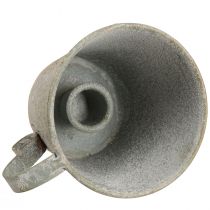 položky Kužeľový svietnik vintage pohár svietnik kovový sivý Ø9,5cm V8cm 3ks