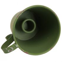 položky Držiak na sviečky vintage pohár kovová dekorácia zelená Ø9,5cm V8cm 3ks