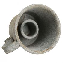 položky Kužeľový svietnik vintage pohár kovový šedý Ø7cm V6cm 2ks