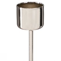 položky Držiak na sviečku na zátku strieborný Ø22mm 10,5cm 12 ks