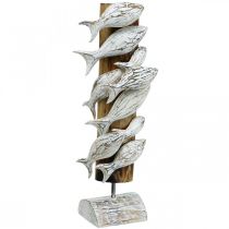 položky Dekoračná rybka stojaca drevená kŕdeľ rýb námorná dekorácia 59cm