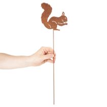 položky Záhradný kolík s veveričkovou hrdzou, dekoratívny kolík na kvetinový záhon a kvetináč 52 cm, 2 ks