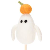 položky Figúrky duchov na drevených paliciach, halloweenska dekorácia, 54 cm, 8 kusov