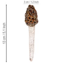 položky Umelý dekoratívny kolík v tvare smrčkov do kvetináčov a na stôl, 13 cm, 2 kusy