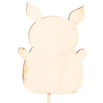 položky Dekoratívna kvetinová dekorácia prasiatka, drevená, 31 cm, 16 kusov