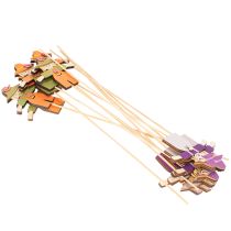 položky Drevené dekorácie strašiaka, rôzne farby, 30 cm, 12 kusov