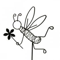 položky Kvetinová zátka kovová včelia dekorácia čierna 8,5cm 4ks