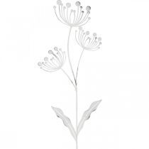 položky Jarná dekorácia, deco plug kvetina shabby chic biela, strieborná D87cm W18cm