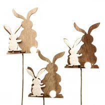 položky Kvetinová zátka zajačik dekoračná zátka drevený drôt 5,5x0,5x7cm 12ks