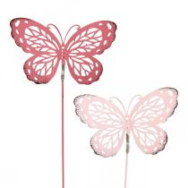 položky Záhradný kolík motýľ kovový ružový V30cm 6ks