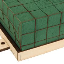 položky Kvetinová penová tehla Florette Eco drevený podstavec 18×10cm