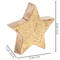 Článok Dekoratívna lesklá hviezda na dekoráciu stola, 5 cm, 9 kusov
