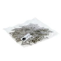 položky Hviezda z kovu striebra 6cm 20 ks