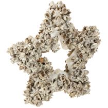 položky Hviezda na zavesenie vianočná dekorácia biela, trblietka Ø15cm